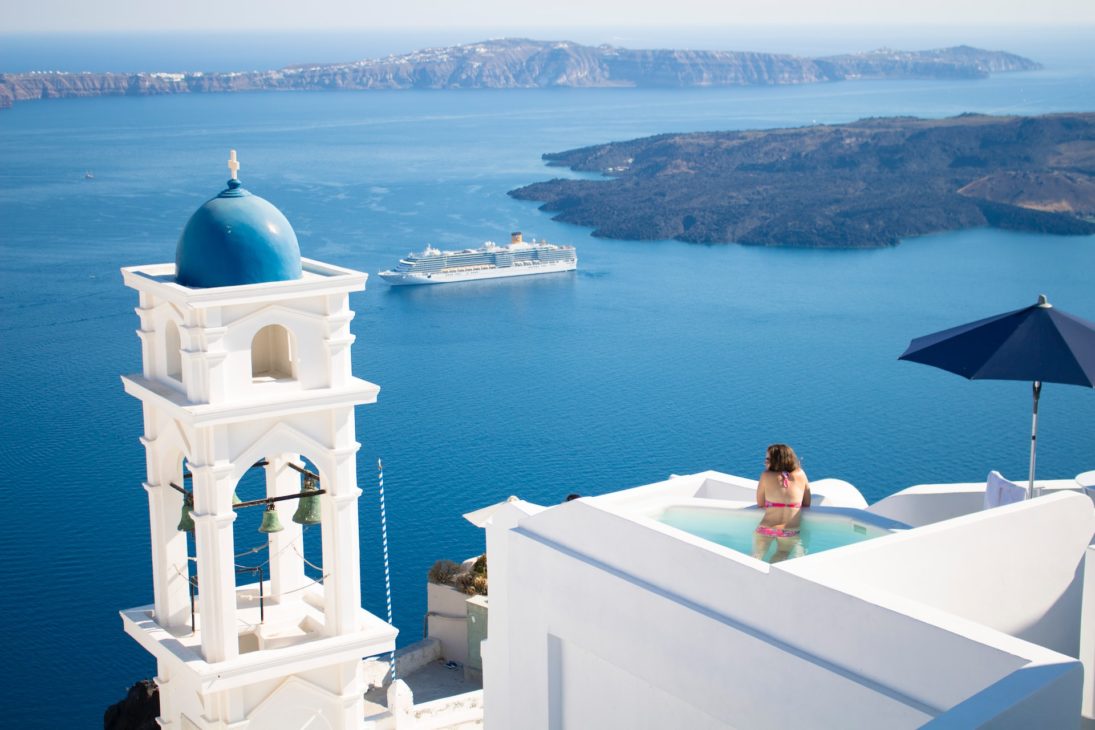 Fira to Oia, Santorini view